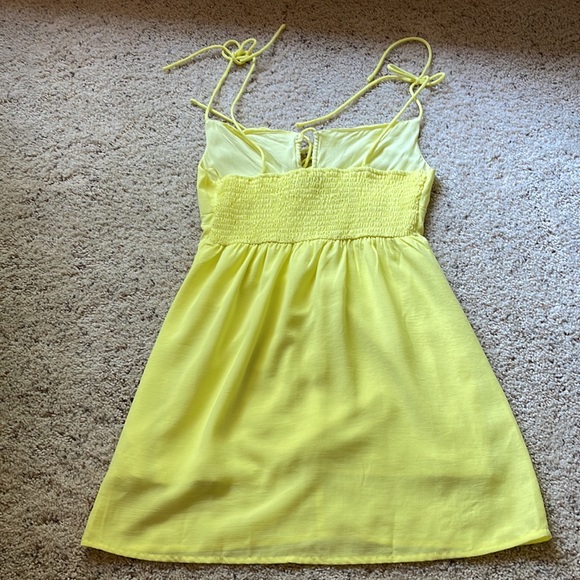Bright Yellow Mini Dress- Lush brand/size small - Picture 7 of 7